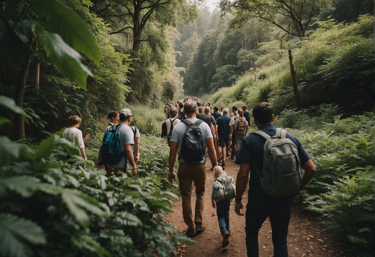 Foraging communities gather near me, surrounded by lush foliage and abundant natural resources