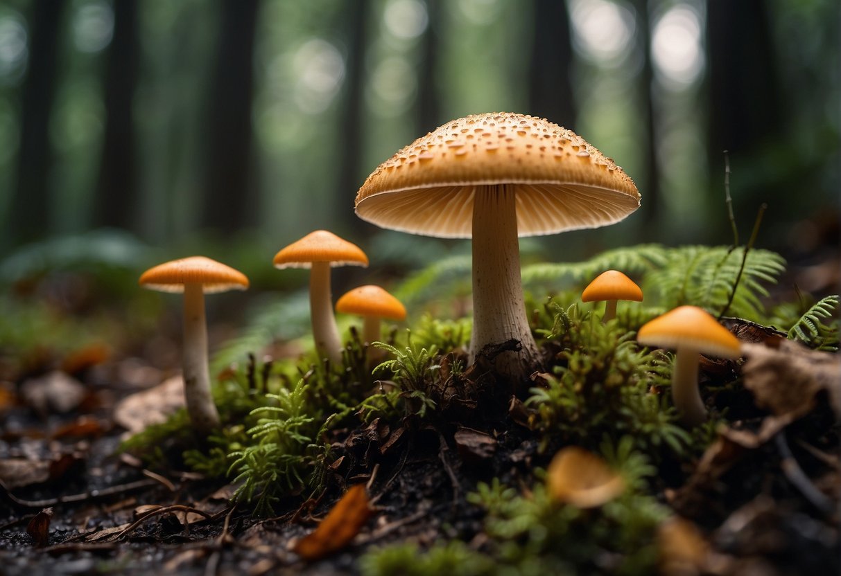 Mushroom season begins with the arrival of autumn's cool, damp weather. The forest floor becomes dotted with various types of mushrooms, signaling the start of the season